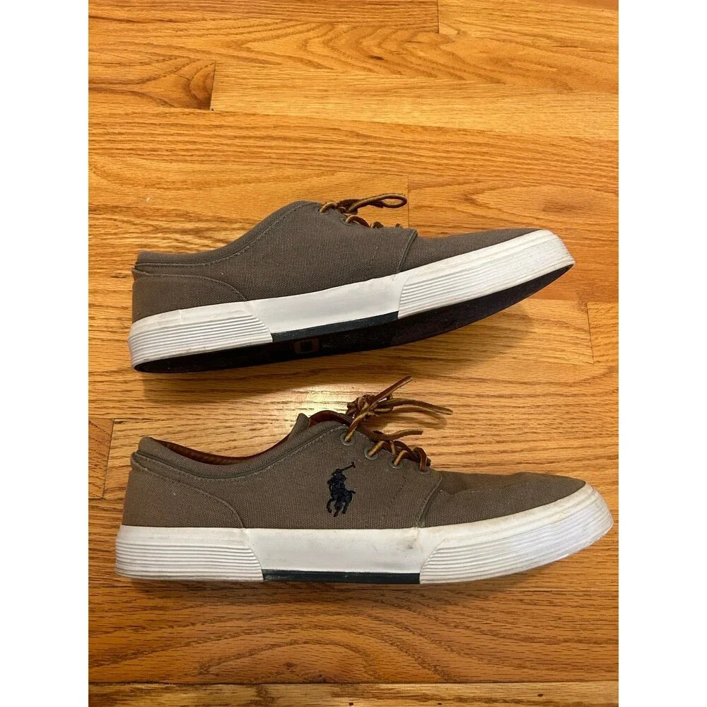 Polo Ralph Lauren mens Faxon Low Canvas Sneakers Shoes Size 12D